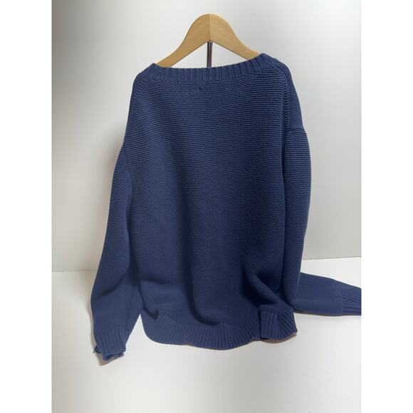 J. Crew Sweater Men’s Crewneck Sz L Blue Classic Pullover Grandpa Dad Core - Picture 2 of 9